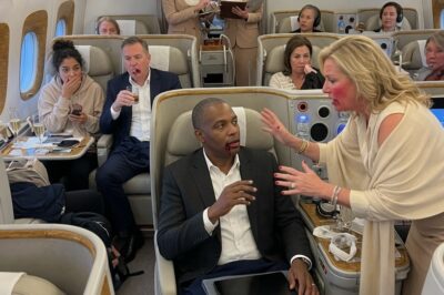 SHE SLAPPED A QUIET MAN IN FIRST CLASS…  THEN THE ENTIRE CABIN STOOD UP FOR HIM.