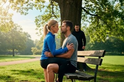 My boss sat on my lap at the park to hide from her ex — and I whispered, “Easy, I’ve got you!”