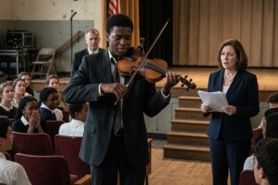 THEY FORCED A BLACK TEEN TO PLAY VIOLIN AS PUNISHMENT— BUT WHEN HE TOUCHED THE STRINGS, THE ENTIRE SCHOOL WENT SILENT