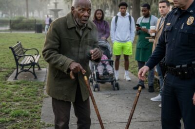 A POLICE OFFICER SNAPPED A BLIND OLD MAN’S CANE IN HALF—  BUT HE DIDN’T KNOW WHO WAS WATCHING  AND HE NEVER EXPECTED WHO THE OLD MAN’S SON WAS