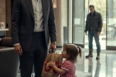 “YOU FORGOT YOUR LUNCH, DADDY.”  THE CEO FROZE WHEN A LITTLE GIRL SAID THAT IN A LUXURY LOBBY… AND WHAT HAPPENED NEXT CHANGED ALL THREE OF THEIR LIVES