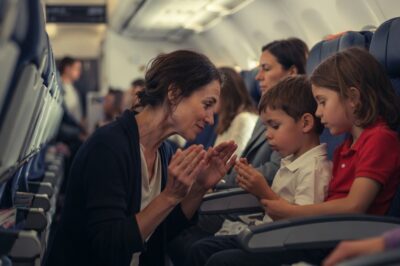 THE LITTLE BOY WOULDN’T STOP CRYING ON THE PLANE… THEN A STRANGER STARTED TALKING WITH HER HANDS, AND THE ENTIRE CABIN FELL SILENT
