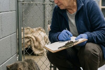 The old gray cat pressed his face into the shelter wall and stopped eating the same day we wrote him down as abandoned.