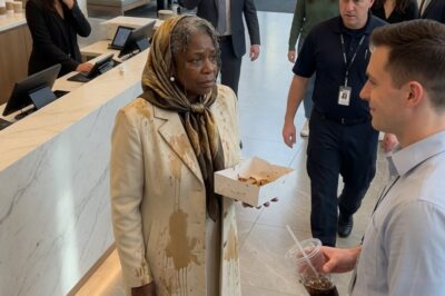 THEY LAUGHED WHEN HE POURED SODA ON AN OLDER BLACK WOMAN IN THE LOBBY…  THEN THE CEO WALKED IN, SAW HER, AND SAID ONE WORD: “MOM.”