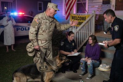 Veteran and His Dog Return Home to Find Daughter Handcuffed by Police — What He Did Stunned All…