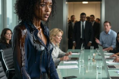 THEY POURED COKE ON THE “DIVERSITY HIRE” IN THE BOARDROOM… THEN THE ELEVATOR OPENED AND HER HUSBAND WALKED IN