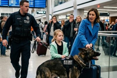 NO ONE NOTICED THE GIRL’S SILENT SIGNAL — BUT THE POLICE DOG DID