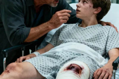 I RUSHED TO THE ER AND SAW MY SON’S SHATTERED LEG. HE WAS TREMBLING AND WHISPERED, “DAD, THEY HELD….