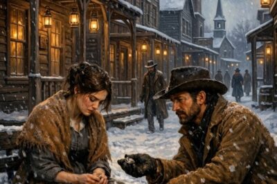 She Lost All Hope on Christmas Until a Cowboy Quietly Bent Down and Said You’re Not Carrying Alone.