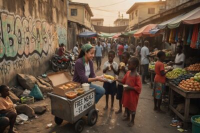 She gave out food to homeless children every day, and years later, Rolls-Royces were parked in front of her food stall.