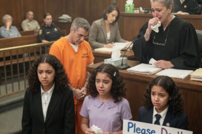 3 Girls Stand in Court to Defend Their Dad… Then the Judge Started Crying
