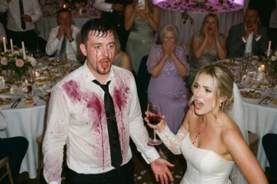 She Spilled Red Wine On His Wedding Shirt Like It Was An Accident, And What He Pulled From His Pocket Next Made The Entire Room Stop Breathing